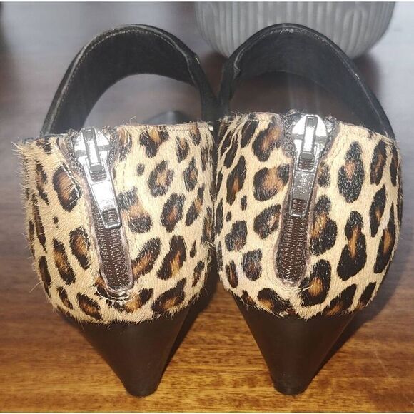 Sesto Meucci Black and Leopard Heels - Picture 3 of 8